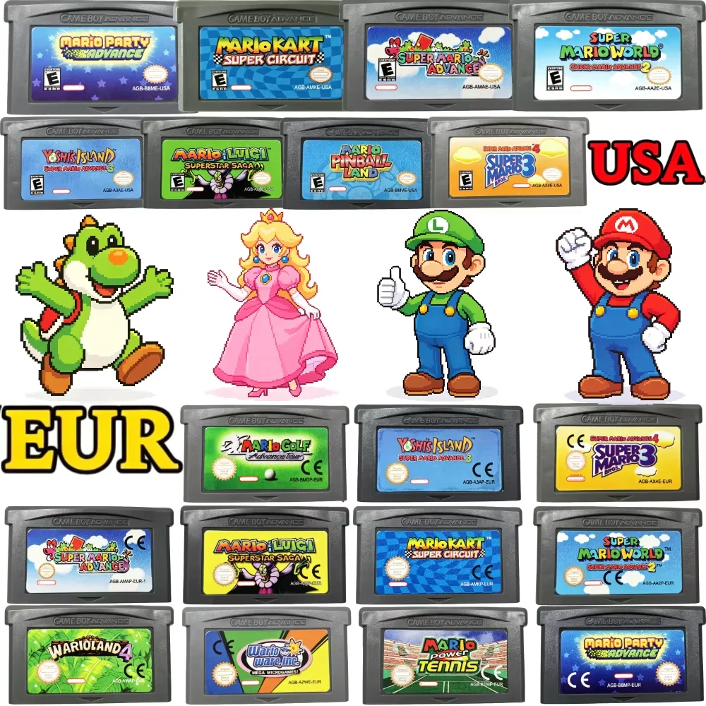 Party Games Usa - GBA Yoshi Adası, Wario Land, WarioWare,