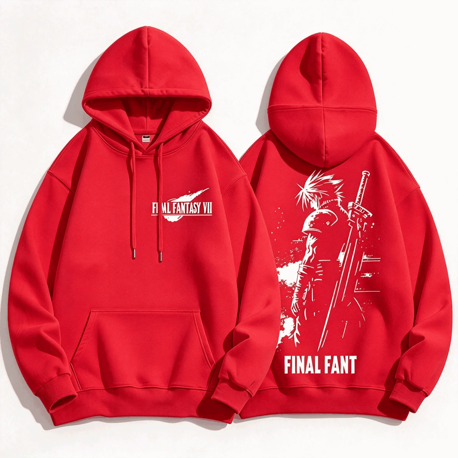 Final Fantasy VII Casual Loose Oversized Printed Unisex Retro Fashion Vintage Loose sweatshirt Sports Graphic Soft Comfortable
