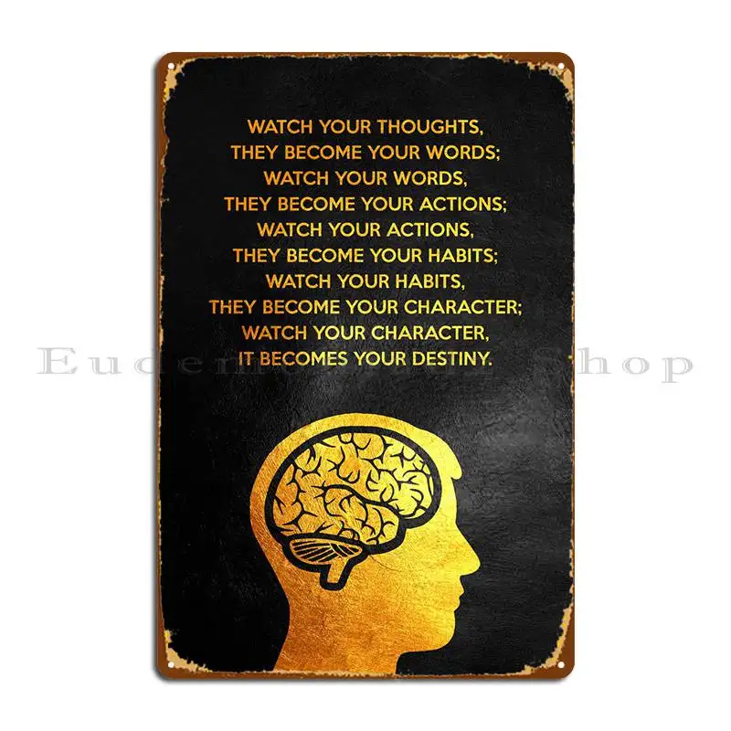 Destiny Lao Tzu Metal Plaque Poster Classic Vintage Customize Mural Kitchen Tin Sign Poster