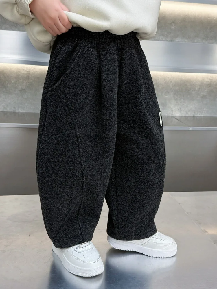 

Весенне-осенние хлопковые брюки-джоггеры для мальчиков с эластичным поясом, повседневные удобные штаны для малышей 2-11 лет