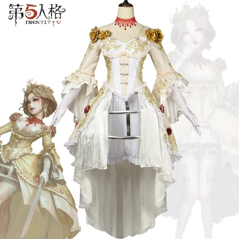 Mary Bloody Queen Cosplay Costume Game Identity V Dress Middle Ages Bloodbath Skin Vintage Halloween Carnival Outfits for Women