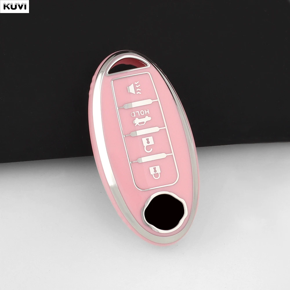 New TPU Car Key Case Cover Shell For Nissan Versa Maxima Altima Rogue Armada Sentra Murano Infiniti FX35 QX60 Keyless Fob Bag