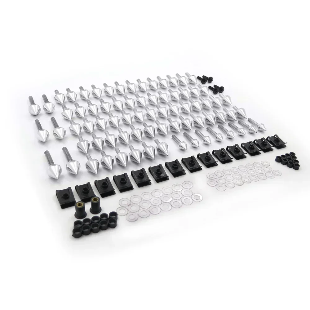 

Motorcycle Universal Spike Fairing Windscreen Bolts for Honda CBR 600 929 954 900 RR Silver