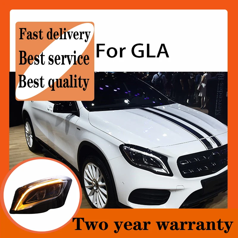 

For GLA Headlights 2015-2018 GLA180 200 LED Headlight G220 DRL Signal led Projector Lens Auto Accessories Head Lamp