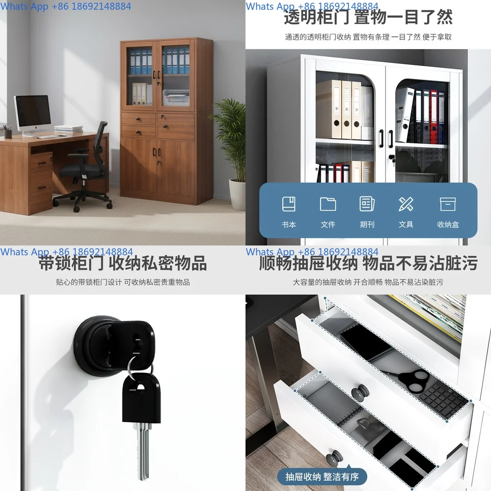 Storage Cabinet File Cabinet Side Table for Office Studio Document Organizer Floor Storage Unit