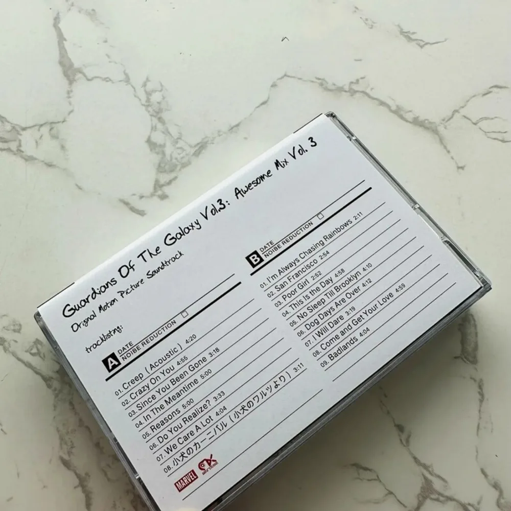 Guardians of The Galaxy Volume 3 Movie Soundtrack Cassette Tape Retro Vintage Analog Sound Collectible for Fans Home Art Decor