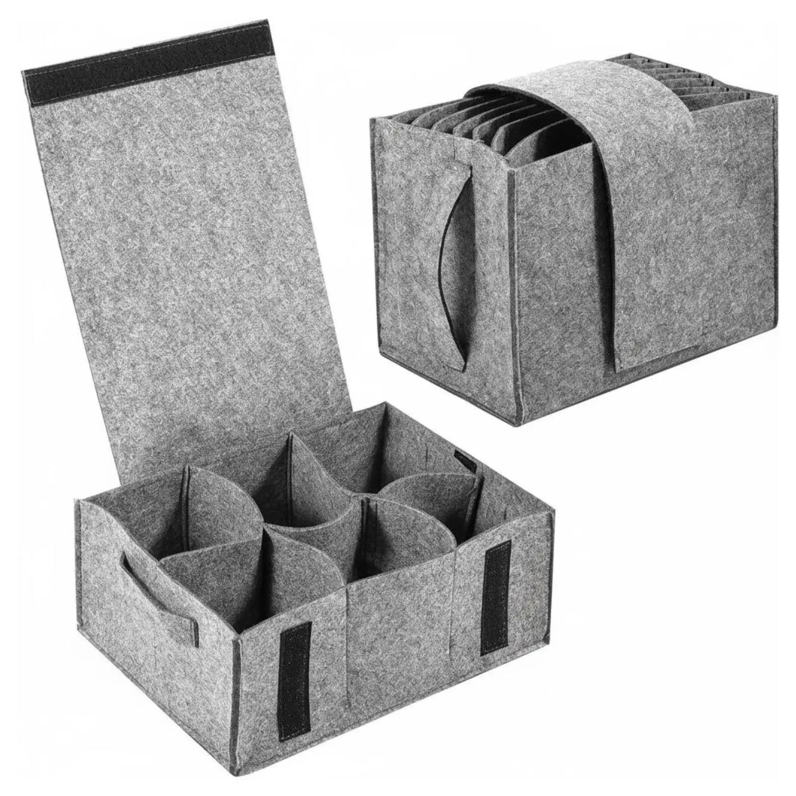Household Felt Storage Pouch Portable Tableware Carrier Camping Kitchen Tools for Outdoor Equipment Organization view 2