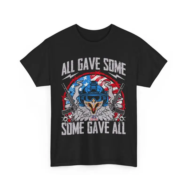 

Патриотический шлем с орлом, футболка с днем памяти, ветеранскийribute All Gave Some