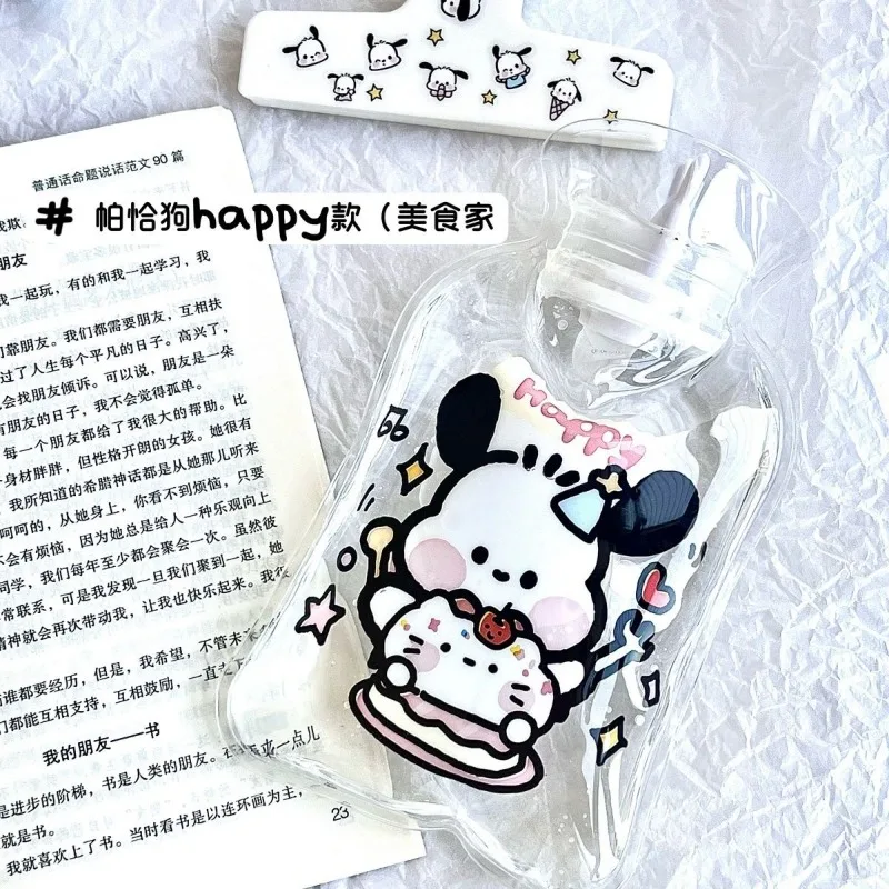 Autumn and winter cute Pochacco series water-filled hot water heating Sanrio student mini transparent portable hot water bottle