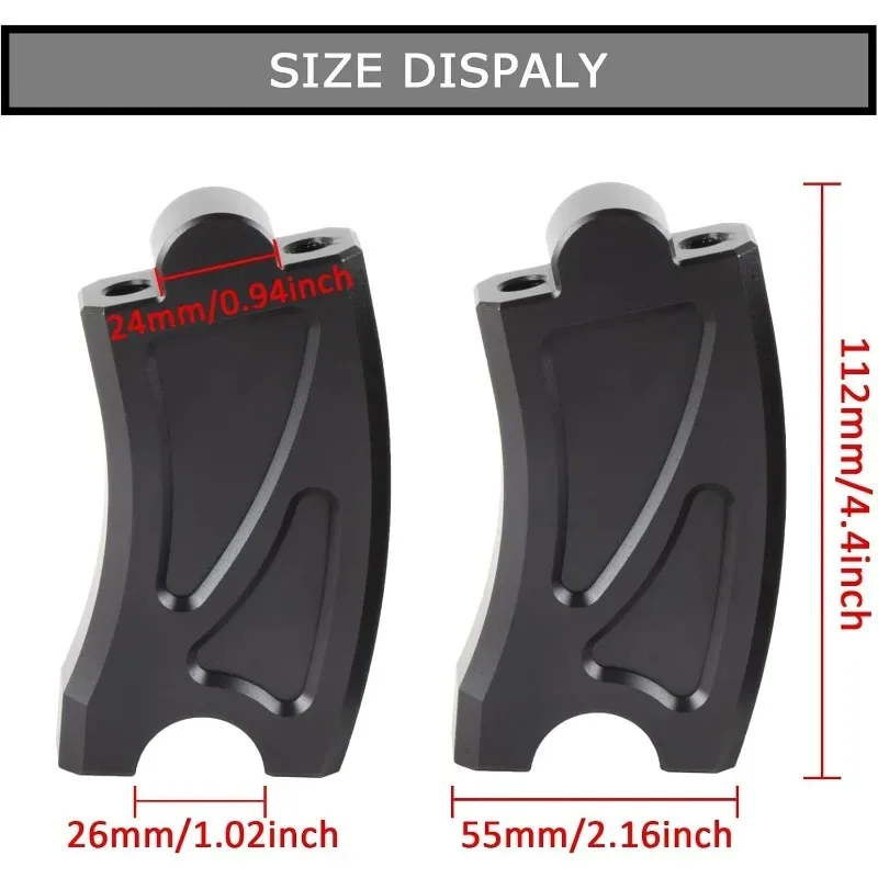 Motorcycle Riser Clamps 21mm 22mm Handlebar Bar 100mm Clamp Bracket  Higher Extend Adapter for Honda Rebel CMX 500 300 2017-2022