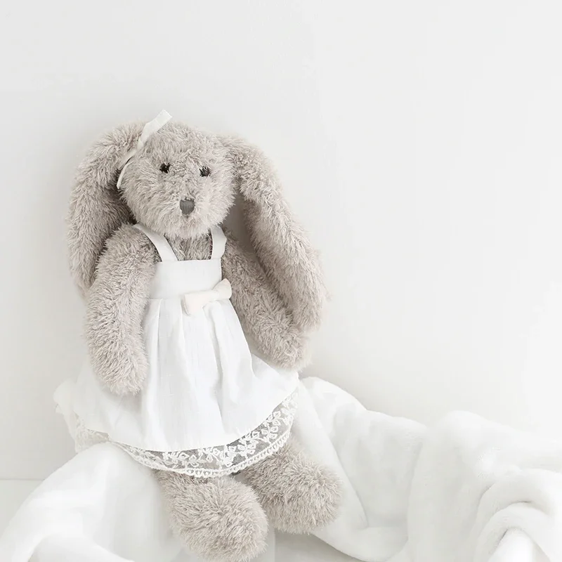 30cm Animal Plush Toy Cute Bunny Dolls with Dress Long Ear Stuffed Rabbit Teddy bear Soft Toys For Children