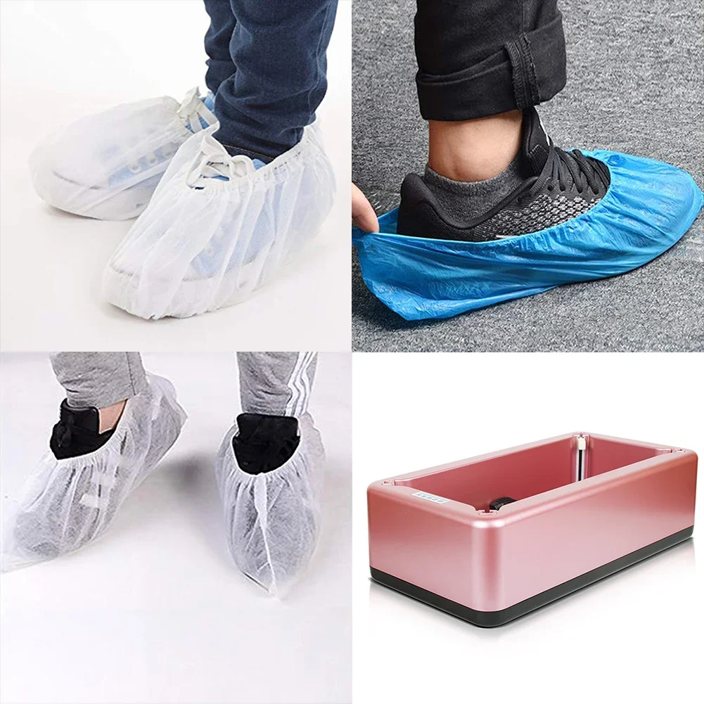 100-300Pcs Shoe Covers Automatic Disposable Shoe Cover Waterproof Overshoes Dispenser Hand-Free Household Cleaning Shoe Covers