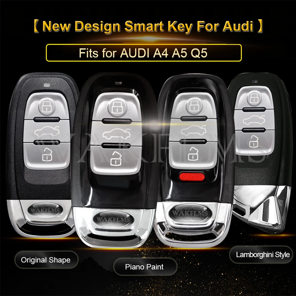 3 Buttons Smart Remote Car Key Fob For Audi A4 A5 Q5 Without Keyless 8T0959754C 8K0959754G 8T0959754D 8T0959754J 8K0959754H