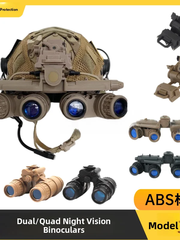戦術ヘルメットナイトビジョンモデルデュアルフォーアイヘッドセット-abs-フリップキャリッジサポート-fast3-ヘルメットアクセサリー屋外キャンプ旅行用品