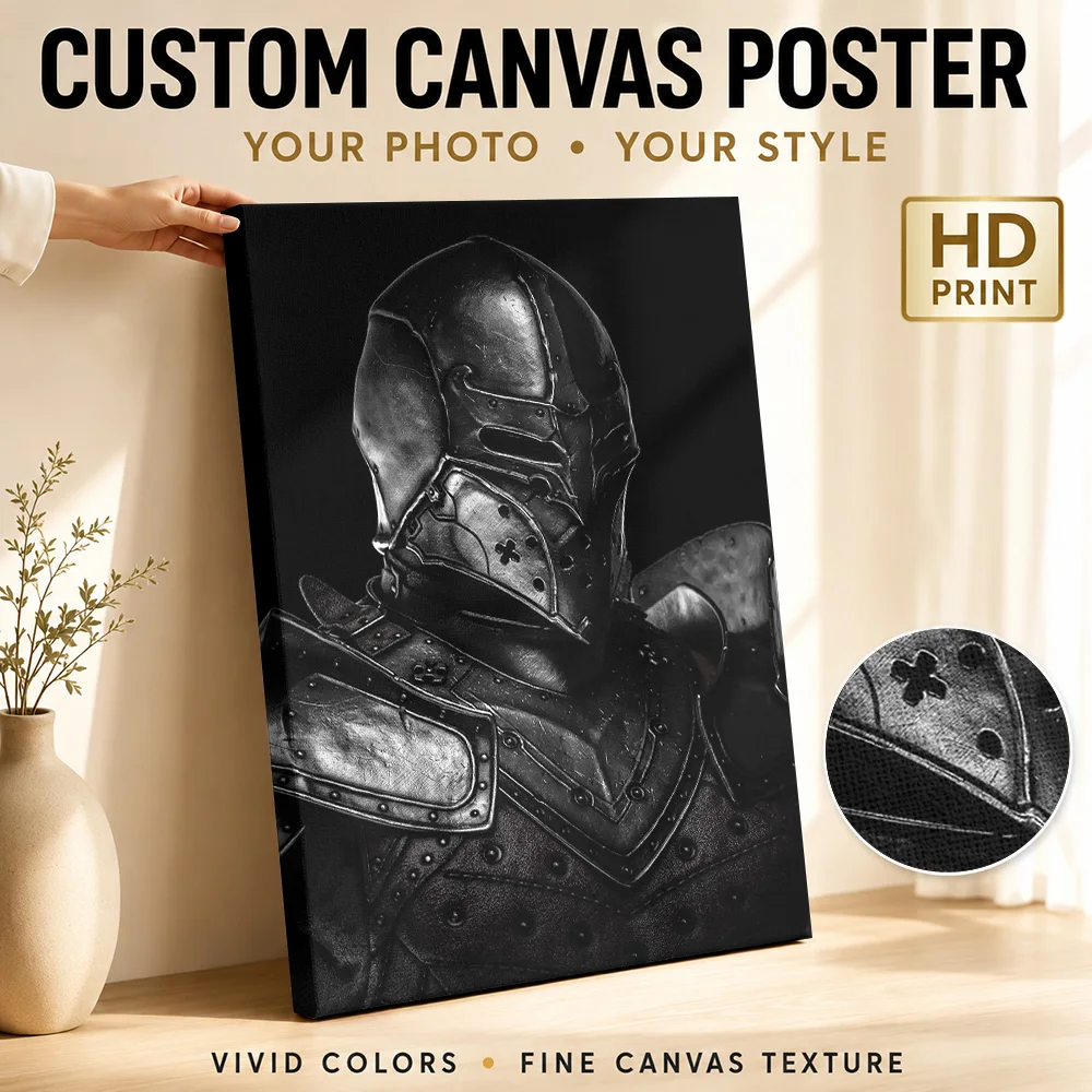Mortal Shell Harros Front Armor Canvas Posters Bold Style Canvas Wall Art With Customized Photo For Gaming Room Ideal Teen Gift