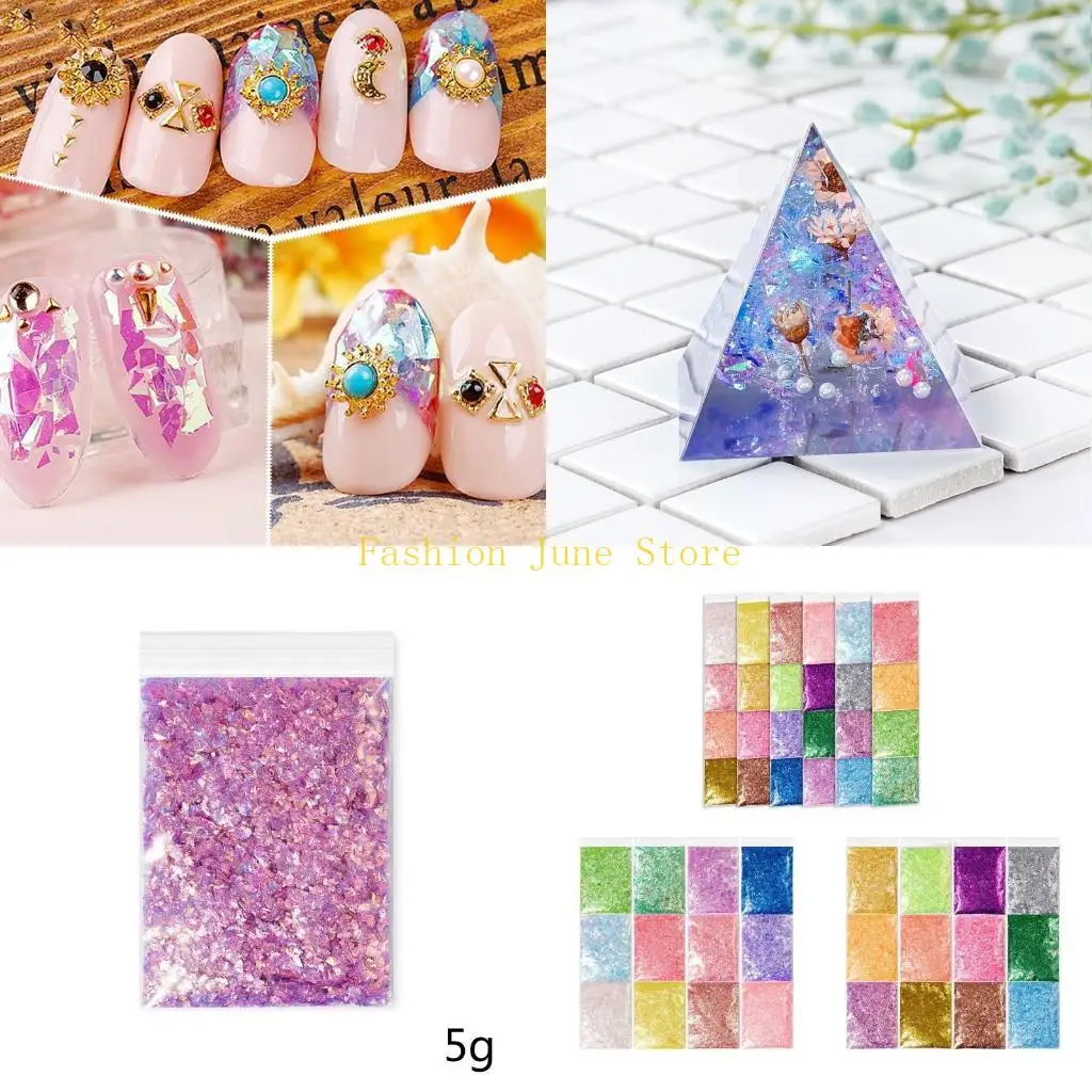 N5KA Resin Filler Candy Color Confetti for Extra Glitter Flakes Sequins Foil 24/12 Co