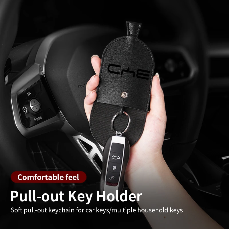 Car Keychain Case Zipper Carbon Fiber Key Protector Cover For BYD S6 S8 E5 E6 G6 L3 S7 G7 Tang Song Qing Yuan Han Max - view 4