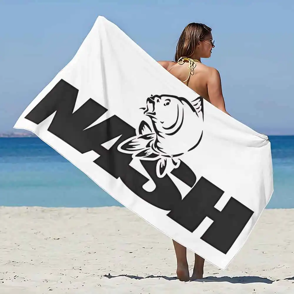 Nash-Toalla de playa de pesca para mujer, Toalla de microfibra sin arena, secado rápido, suave, a prueba de arena, regalo para viajes, gimnasio, ducha, Camping