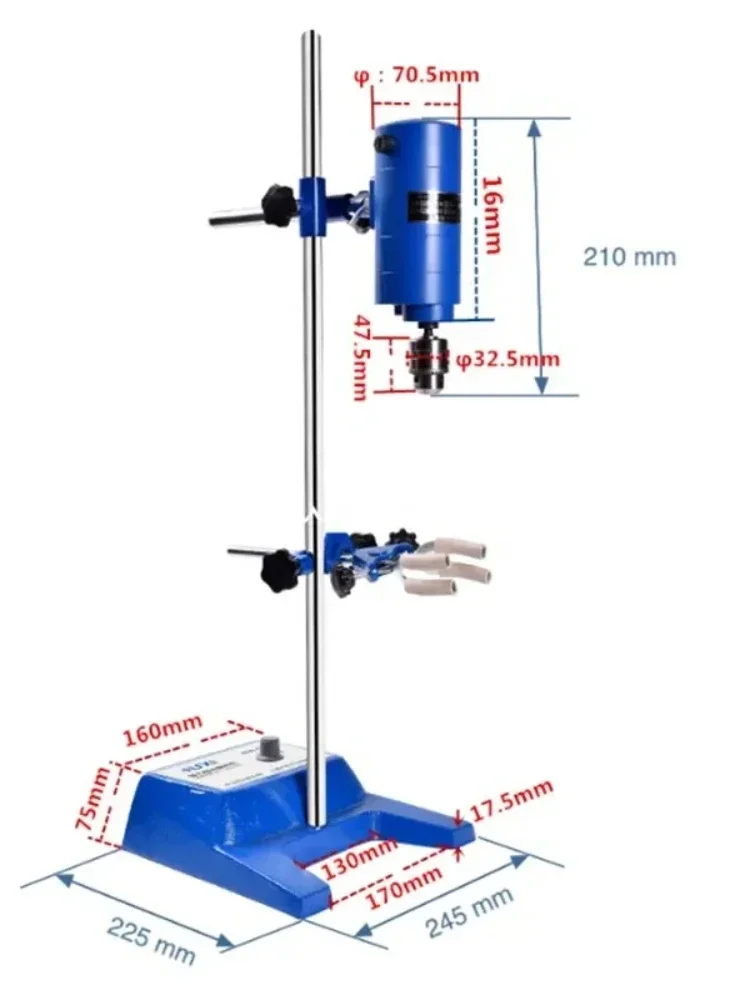 85L Cheap Lab Stirrer Mixer Machine For Cosmetics with Different Optional Propellers Chemical Mixing Agitator JB300-D