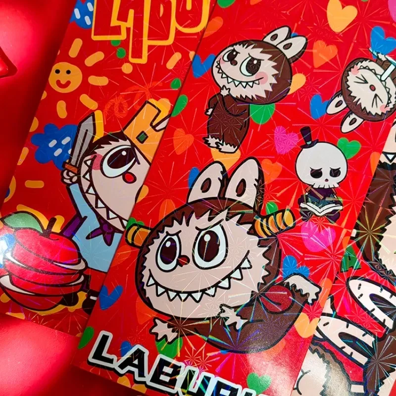 The Year of the Snake is a red envelope bag cartoon LABUBU kapibala cloth laser thickened long and short creative cute