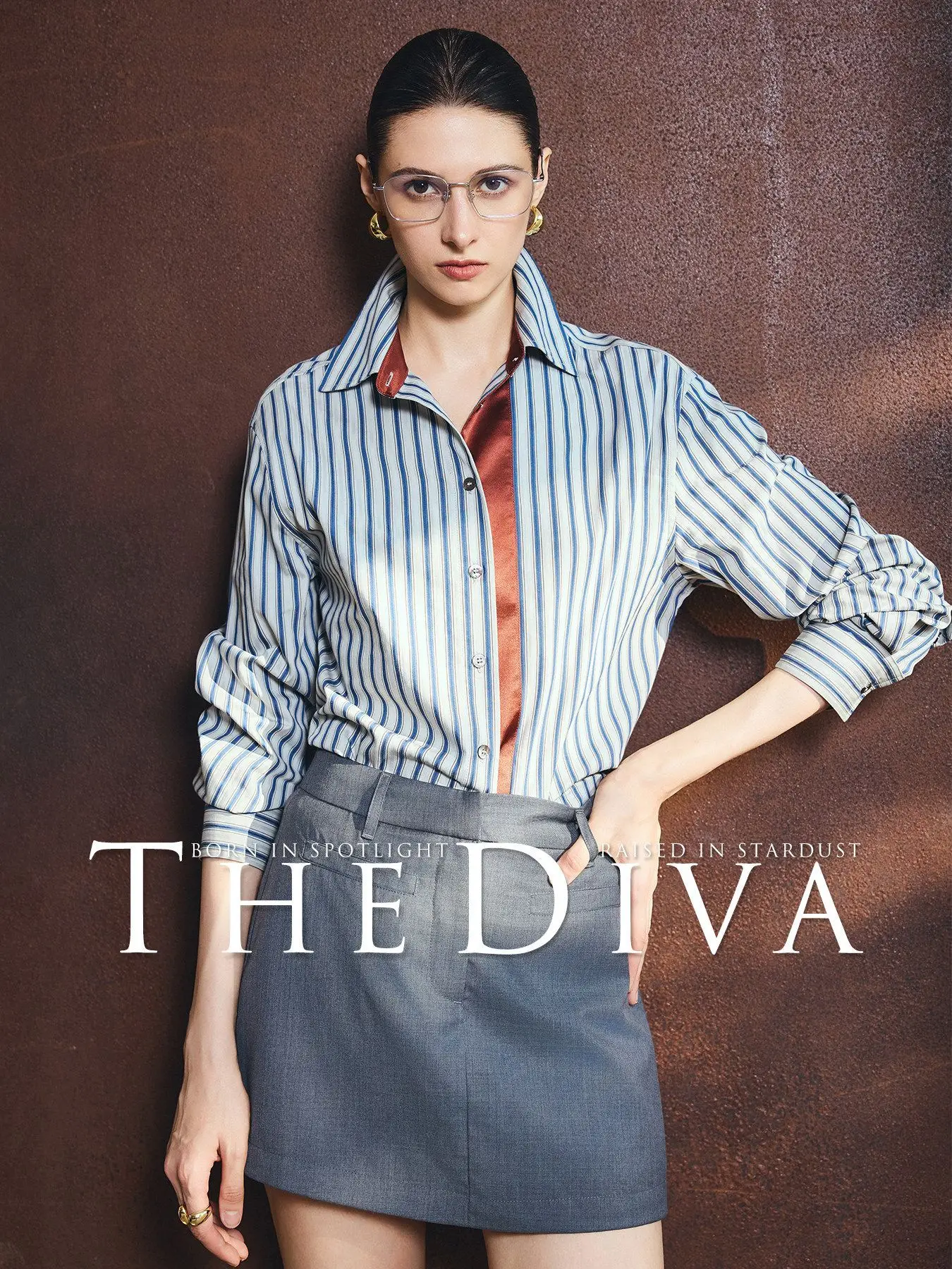 

classic New Chic Striped Contrast Trim Button Up Shirt Long Sleeve Formal Work Blouse Women Business Casual Elegant Lady French
