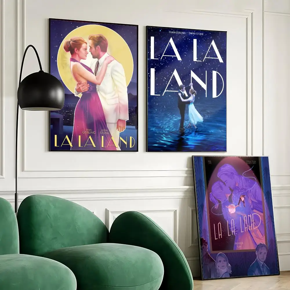 Movie L-La La Land Poster Decorative Wall Art Stickers Mural Photo Print for Home Living Room Hallway Decor