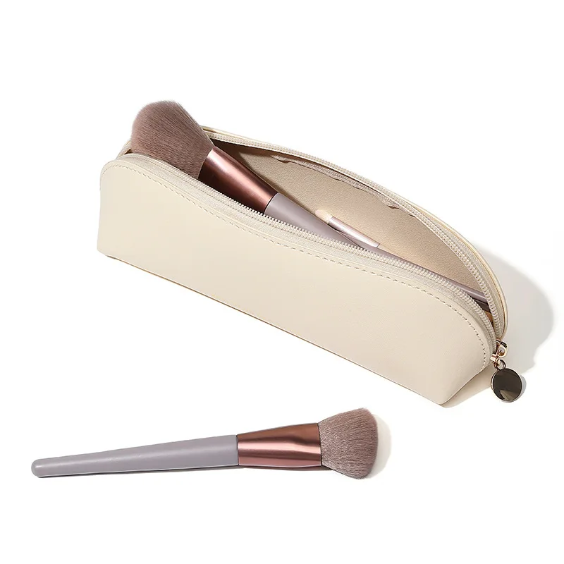Mini Makeup Brush Storage Bag New Makeup Bags Portable Cosmetic Storage Pouch Casual Travel Brush Pack Leather Waterproof