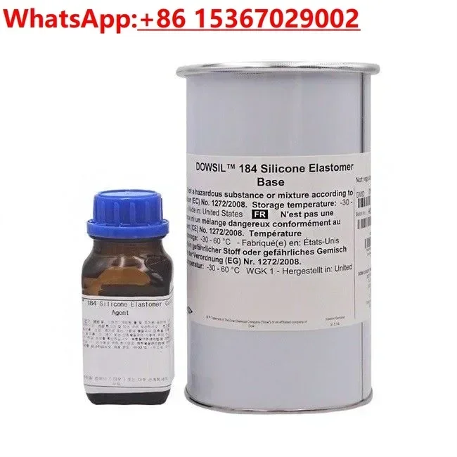 American Dow Corning DC184 PDMS الغراء البصري Dow Corning 184 واضح Polydimethylsiloxane مرنة بوتينغ الغراء