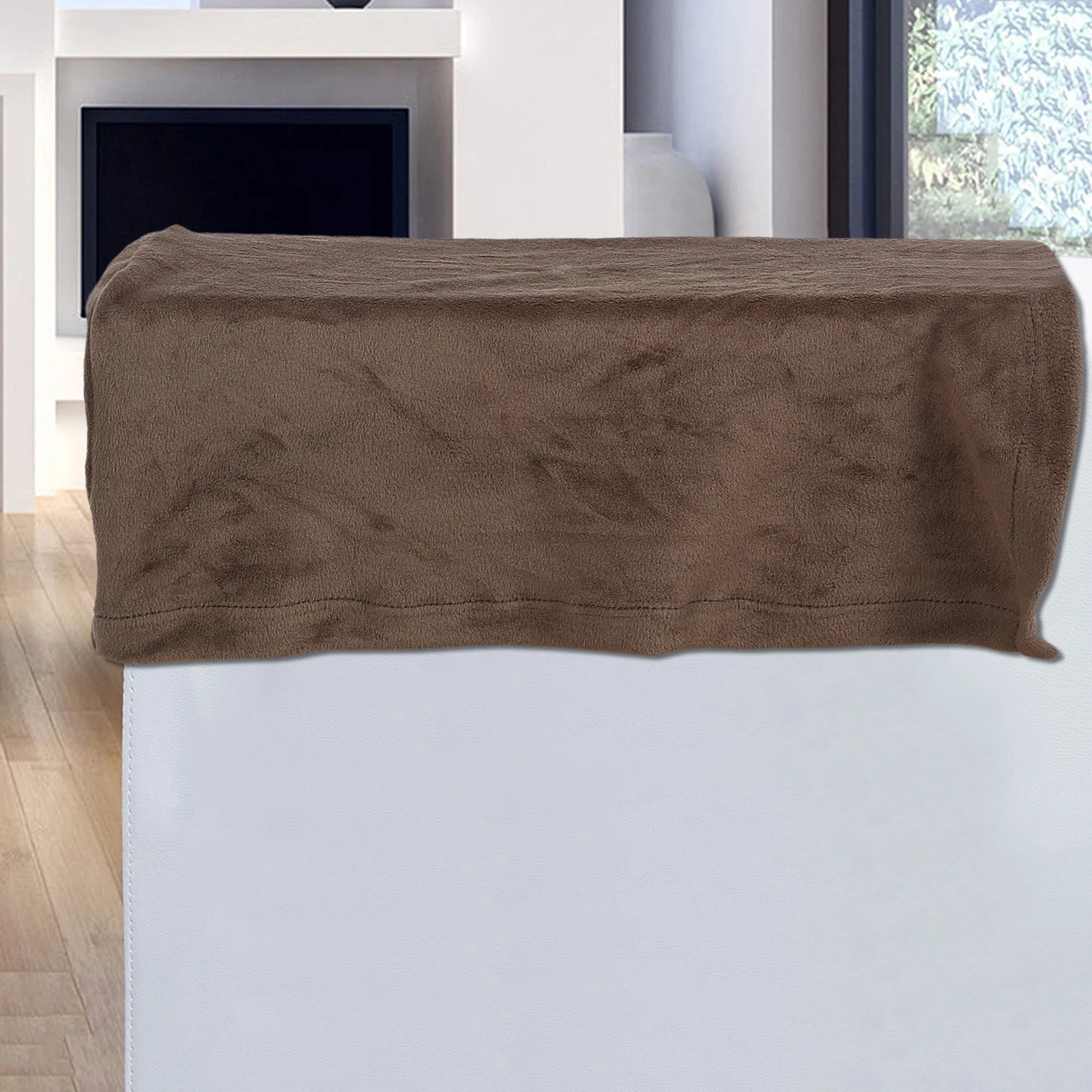 

Sofa Arm Covers Couch Armrest Protective Universal Decorative Brown Polyester Stretch Slipcovers For Home Office