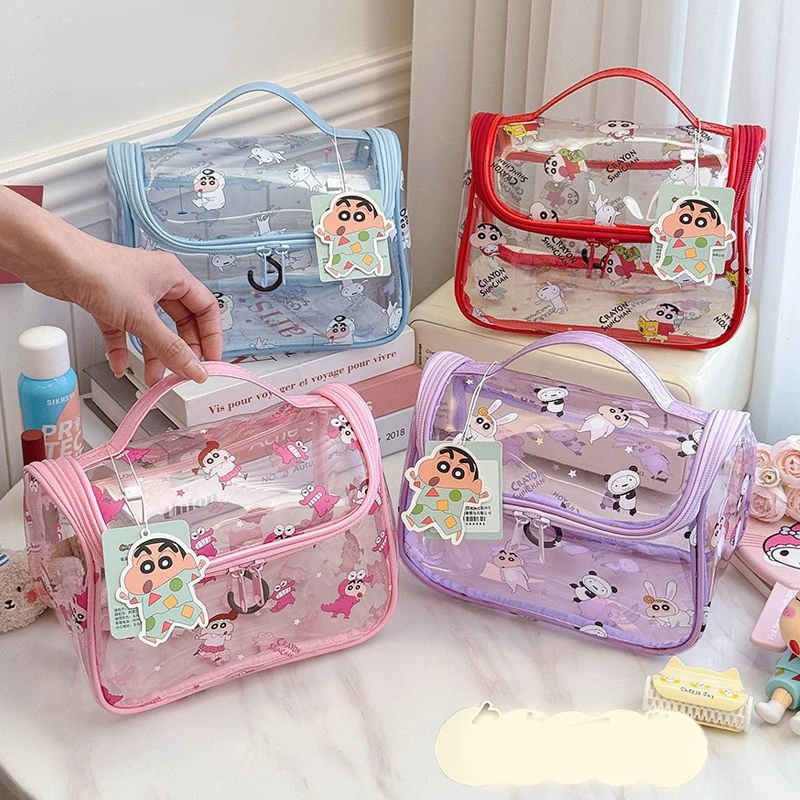 

Anime Kawaii Crayon Shin-Chan Cartoon Large Capacity Waterproof Makeup Bag Heart Cute Portable Toiletries Storage Bag Gifts