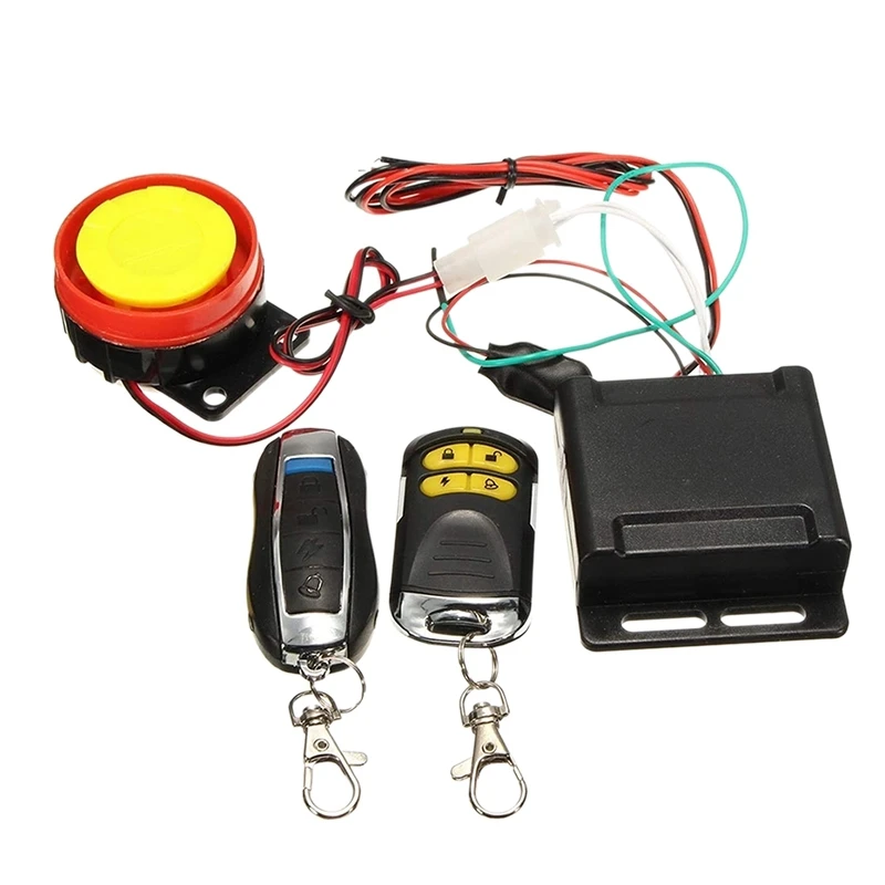 12V Motorcycle Security Alarm and Anti-Theft System Remote Control One-Button Start for Bicycle Scooters