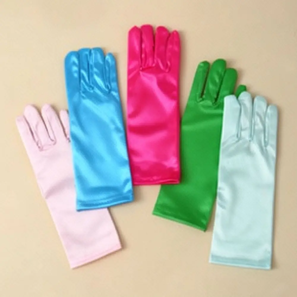 Velvet Gloves Short Design Plush Trim Elegant Holiday Accessories For Women Christmas Party Wedding Evening Show