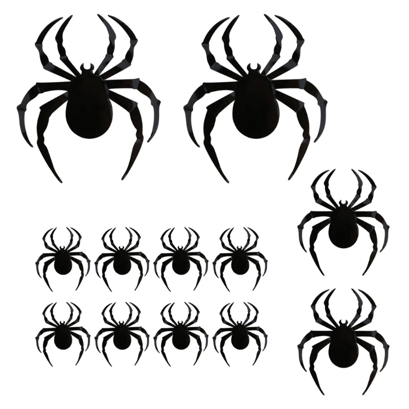 DIY 3D Dơi Trang trí Halloween Bộ nhãn dán PVC Dơi Nhện