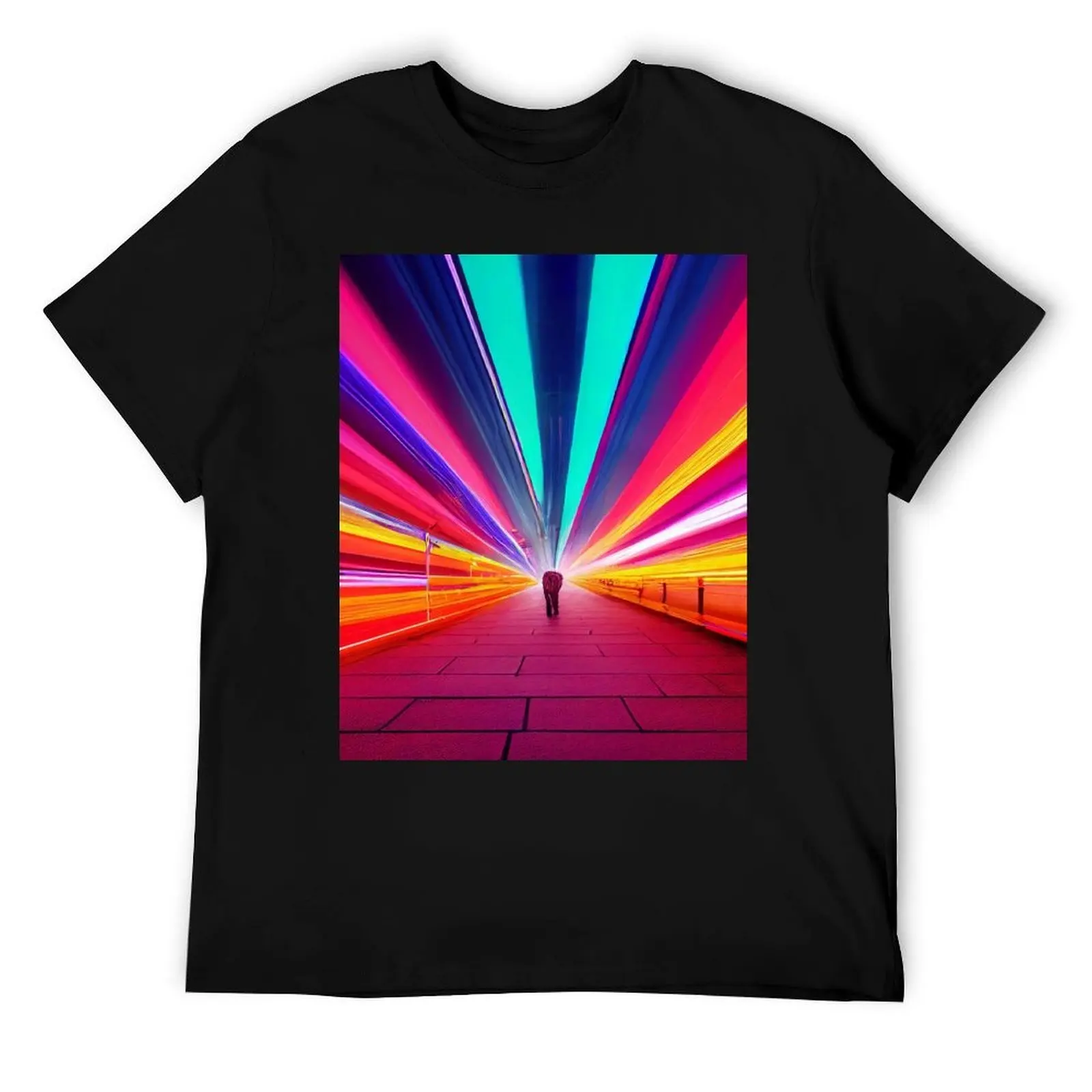 Neon Neon pattern T-Shirt funny t shirts man t shirt men 100% cotton luxury brand T-Shirt