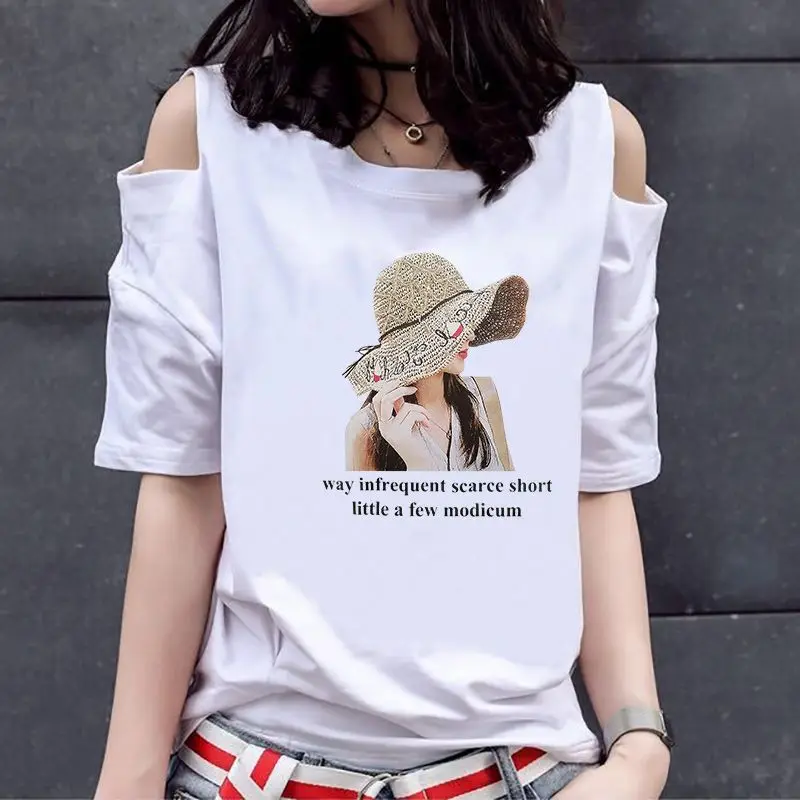 Sexy Clothes Women T-shirt Summer 100 Cotton Midi Korean Top Short Sleeve Graphic Aesthetic Loose Fashion Pulover T Shirt Casual