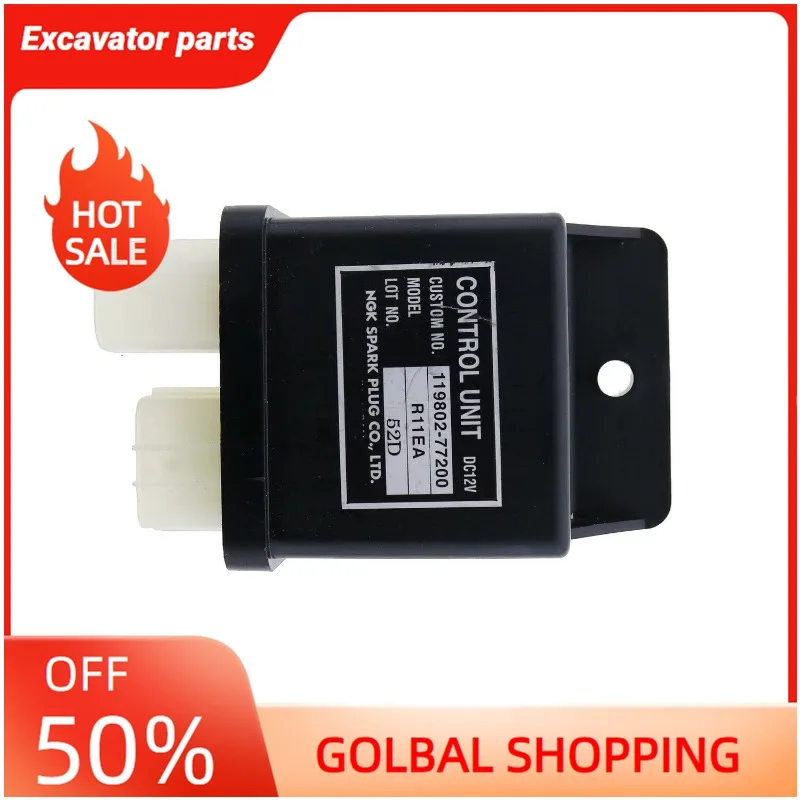 

Solarhome 12V R11EA Safe Relay 119802-77200 11980277200 for Yanmar Control Unit Parts Hitachi ZX14-3 ZX16-3 ZX18-3 ZX27U-2 John