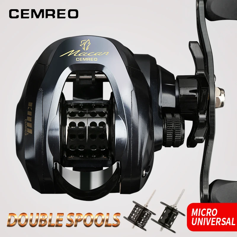 

CEMREO Bait Casting Fishing Reel 9kg Drag 7.0:1 High Speed Surfcasting Universal/Shallow Spool Baitcasting Reel For Fishing