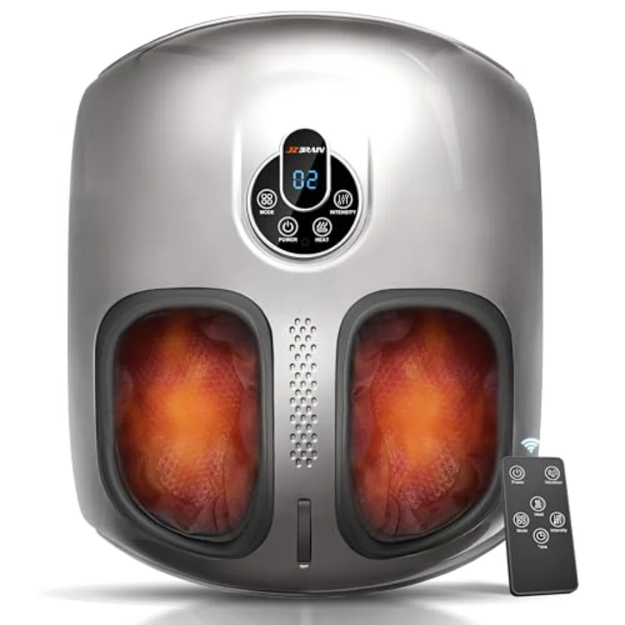 

Shiatsu Foot Massager Machine with Heat: Deep Kneading Foot Massager with Vibration Compression for Plantar Fasciitis Neuropath