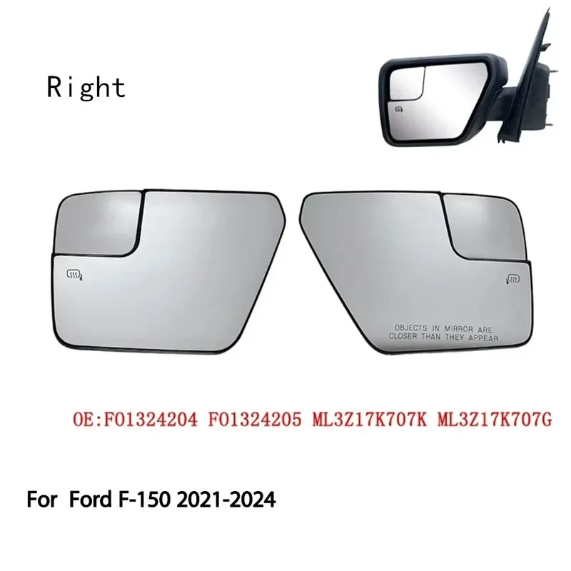 for Ford for F150 21 24 Heated Side Mirror for ML3Z 17K707 C for ML3Z17K707G Power Exterior Rear View Mirror