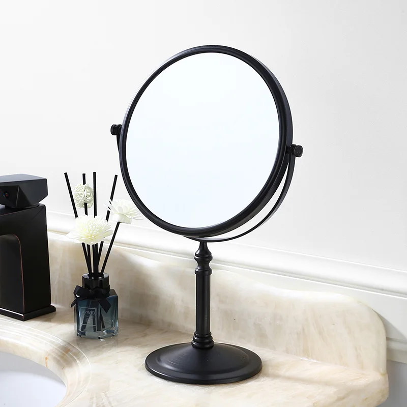 Black Oil Rubbed Brass Bathroom Shaving Beauty Makeup Magnify Mirror Dual Side Freestanding/Cheval / Bathroom Accessory mba643