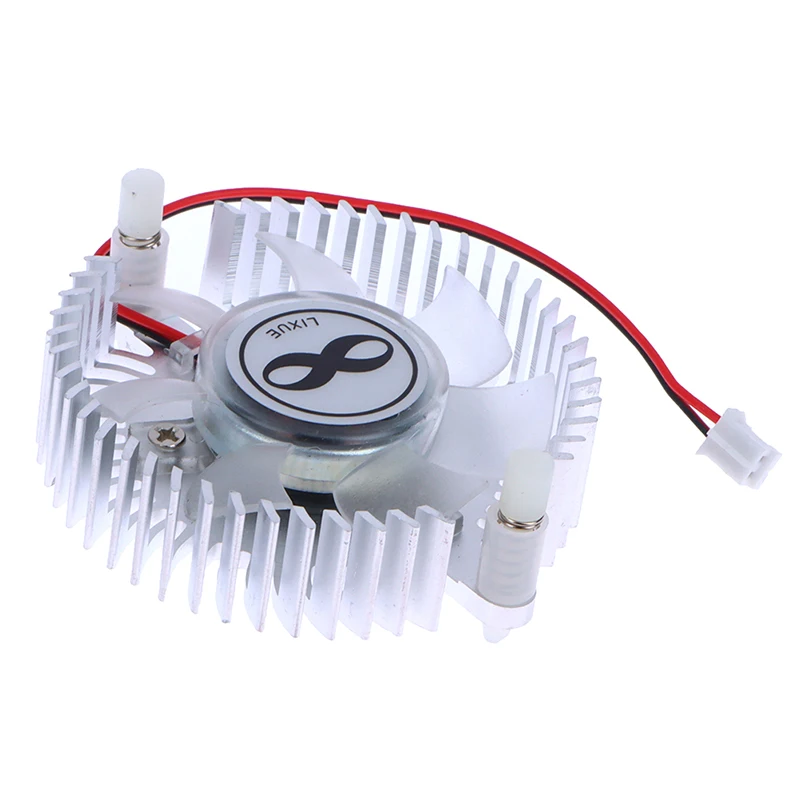 55mm Aluminum Heatsink And 12V Fan Combination Radiator Round Cooler Silent Fan Cooling Radiator Mini Fan Вентилятор Настольный