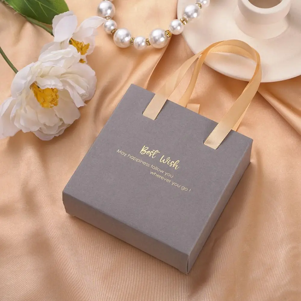 Бумажный ящик для ювелирных изделий, ожерелье, картонная коробка, шкатулка для драгоценностей, хранилище ювелирных изделий с ручкой, упаковка-органайзер, чехол для свадебных путешествий