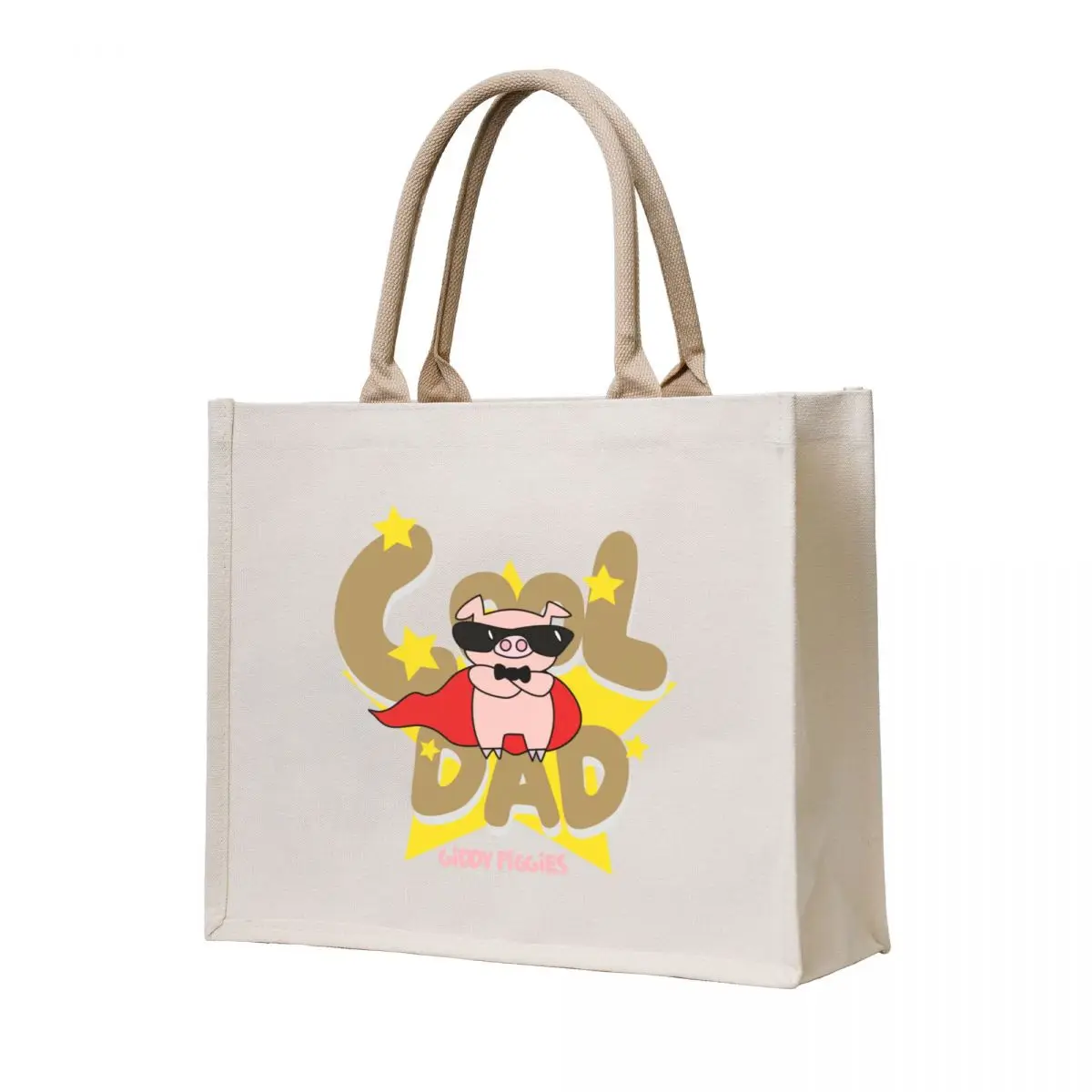 

Giddy Piggies Cool Dad Tote Bag canvas tote custom bags screen men