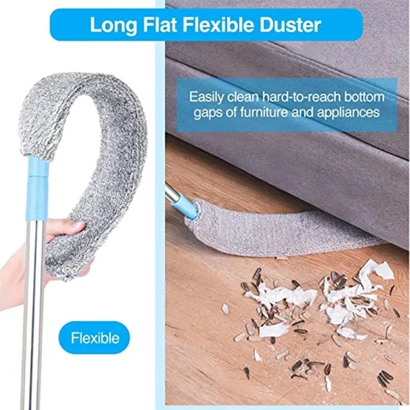 Three Size Long Handle Mops Floor Ceiling Cleaning Mops Bed Bottom Dust Cleaner Sofa Dust Removal Brush Household Cleaning Tools