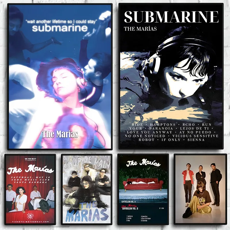 The M-Marias Band Poster Poster Submarine Music Album Cover Canvas Painting Aesthetic Wall Art for Living Room Home Decor Gift