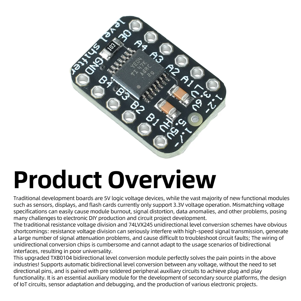 TXB0104 Bidirektionales Pegelumsetzmodul mit automatischer Richtungserkennung für DIY-Elektronikprojekte – Detail 7