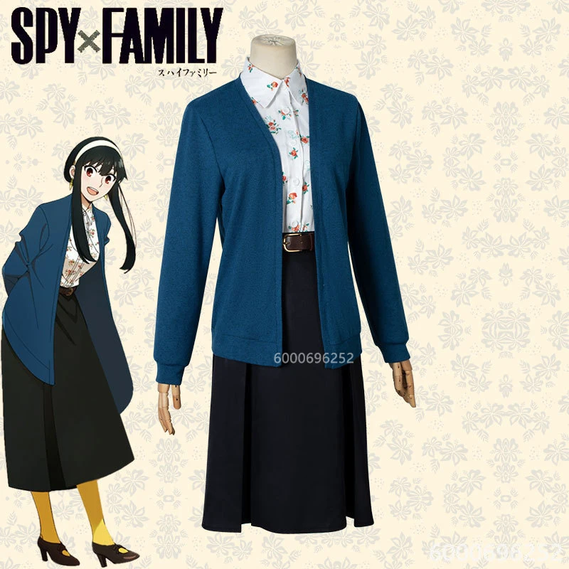 Yor Forger Cosplay Costume for Adults Kids Girls Anime Spy Family Suit Outfit Uniform Floral Design Halloween Party New Arrival