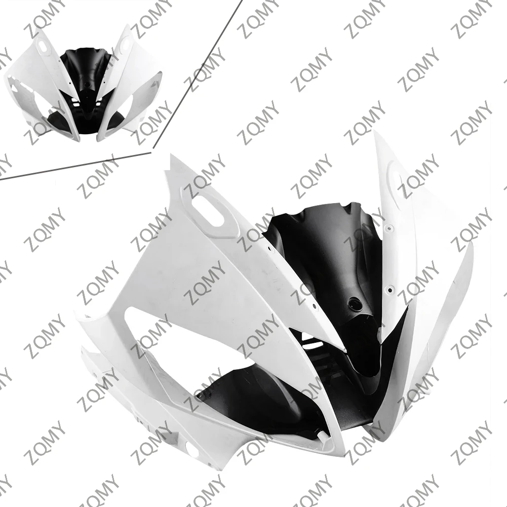 

For Yamaha YZF R6 2006-2007 Motorbike Upper Front Nose Cowl Fairing Injection Mold ABS Plastic Unpainted White