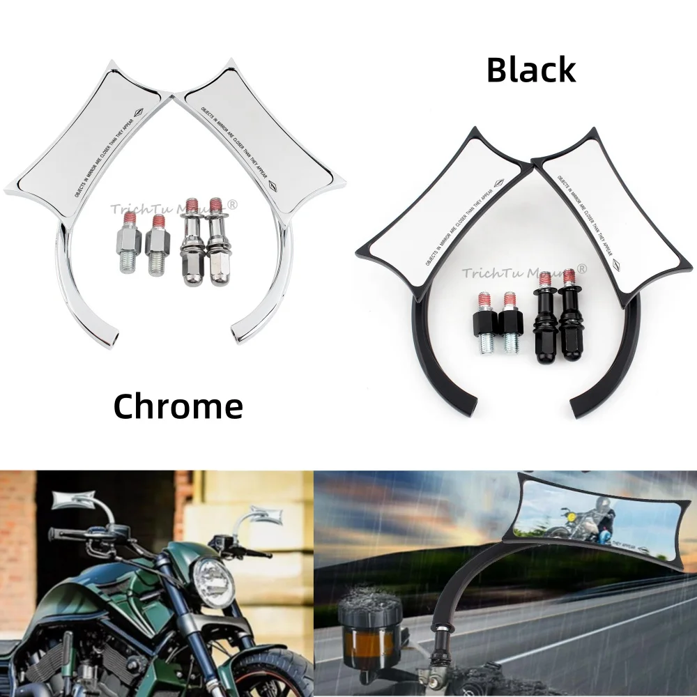 

For Harley Touring Road King Street Glide Sportster 883 Dyna Softail Motorcycle 8MM Rear View Mirror Side Mirror accesorios moto