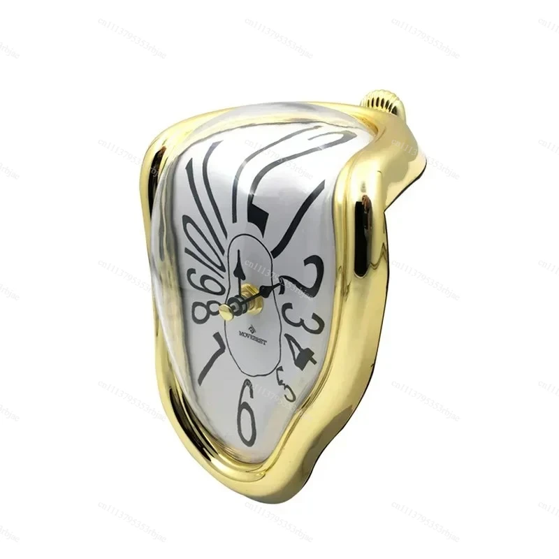 New 3D Novel Surreal Melting Distorted Wall Clocks Surrealist Salvador Dali Style Wall Watch Decoration Gift Home Garden